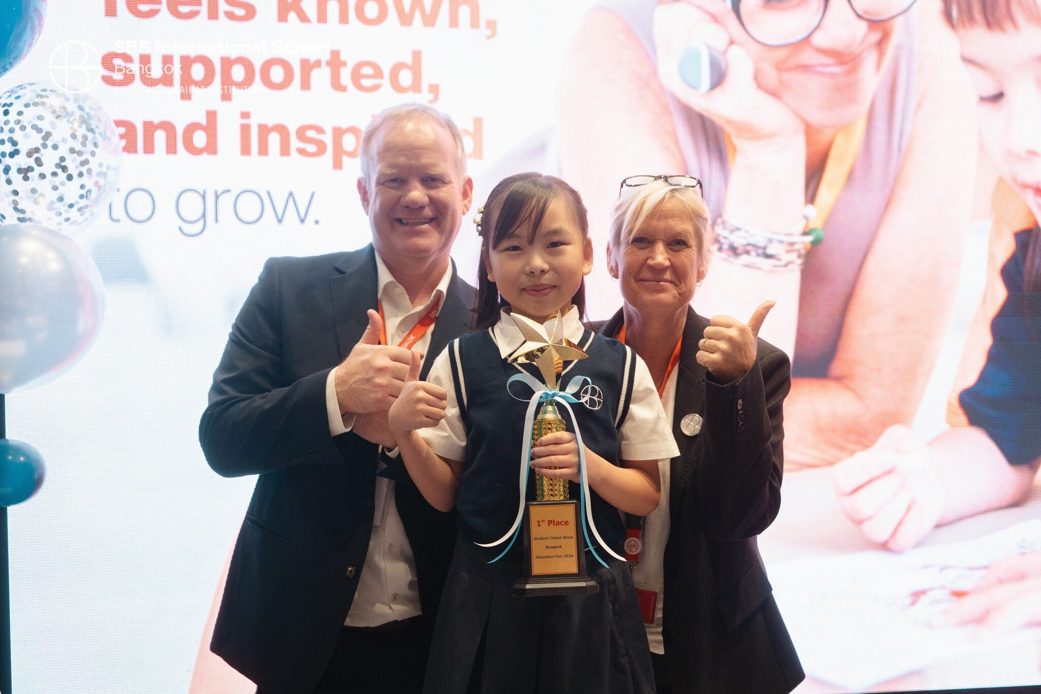 Educational fair showcasing SBS International School Bangkok.