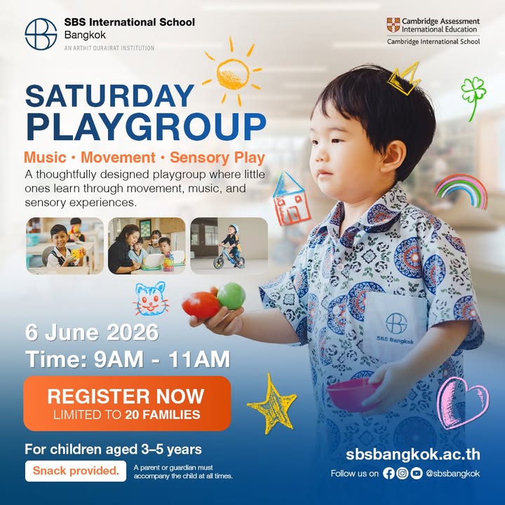 Saturday Playgroup at SBS Bangkok for Prospective Early Years Families