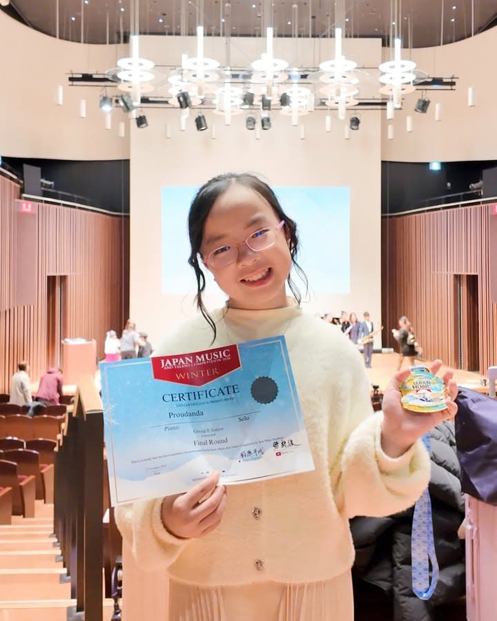 Student Spotlight: Proudanda Anda Recognised in Japan Winter Music Competition photo 3